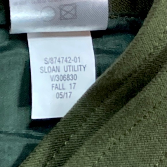 Banana Republic Sloan Utility Pants Womens 6 Olive Green Slim Fit Stretch Office - Picture 15 of 15